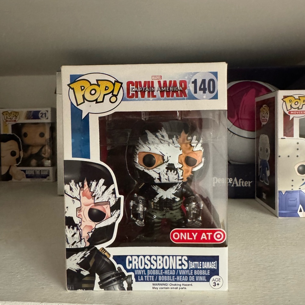 Funko Pop Crossbones Battle Damage with Black, White, and Red